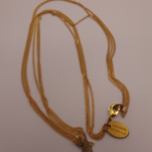 Vintage Maison Scotch Beautiful Goldtone 3 Strand Necklace. - Picture 7 of 11